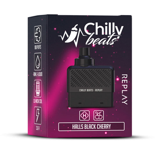REFIL CHILLY BEATS REPLAY 10k Puffs (Halls Black Cherry)